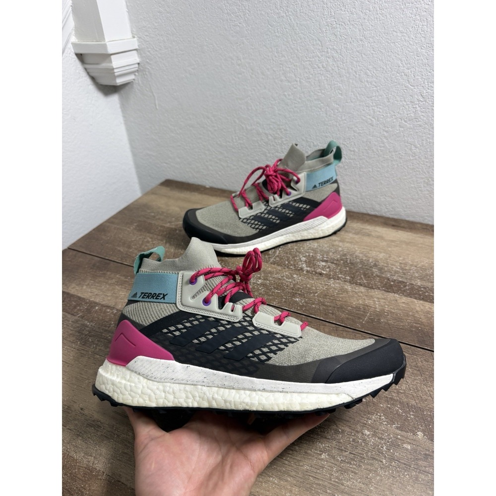 Adidas Terrex Free Hiker Sesame Real Magenta Men's 9 Boost Trail Shoes D97835